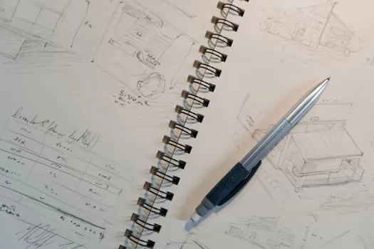 Second design sketch showing planting zones and sod areas
